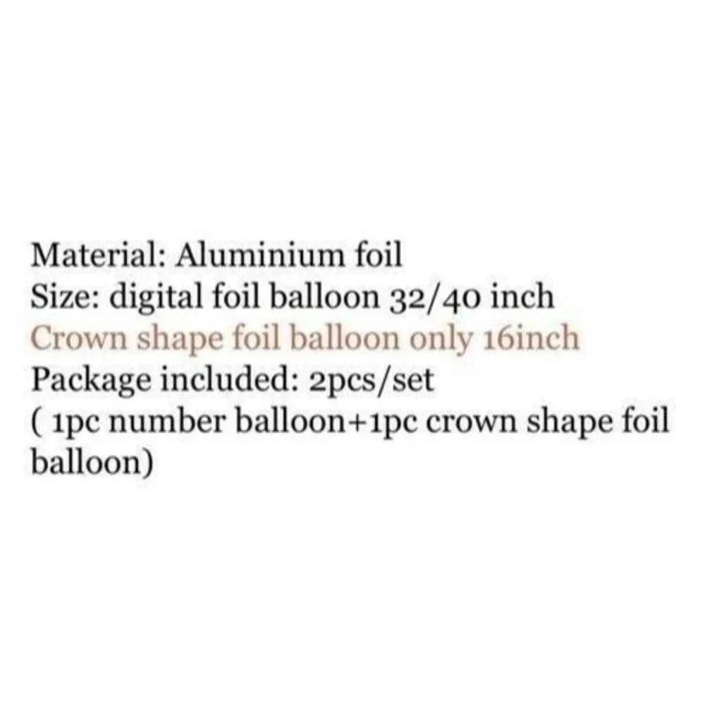 1st First Birthday LARGE Silver Foil Balloon Crown 40